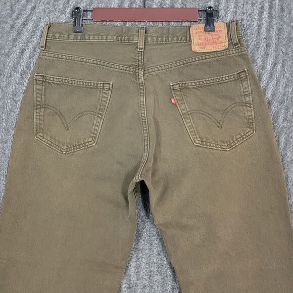 Vintage Levis 550 Jeans Mens 32x32* Army Green Loose Relaxed Fit Tapered - Picture 9 of 13